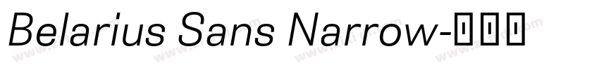 Belarius Sans Narrow字体转换